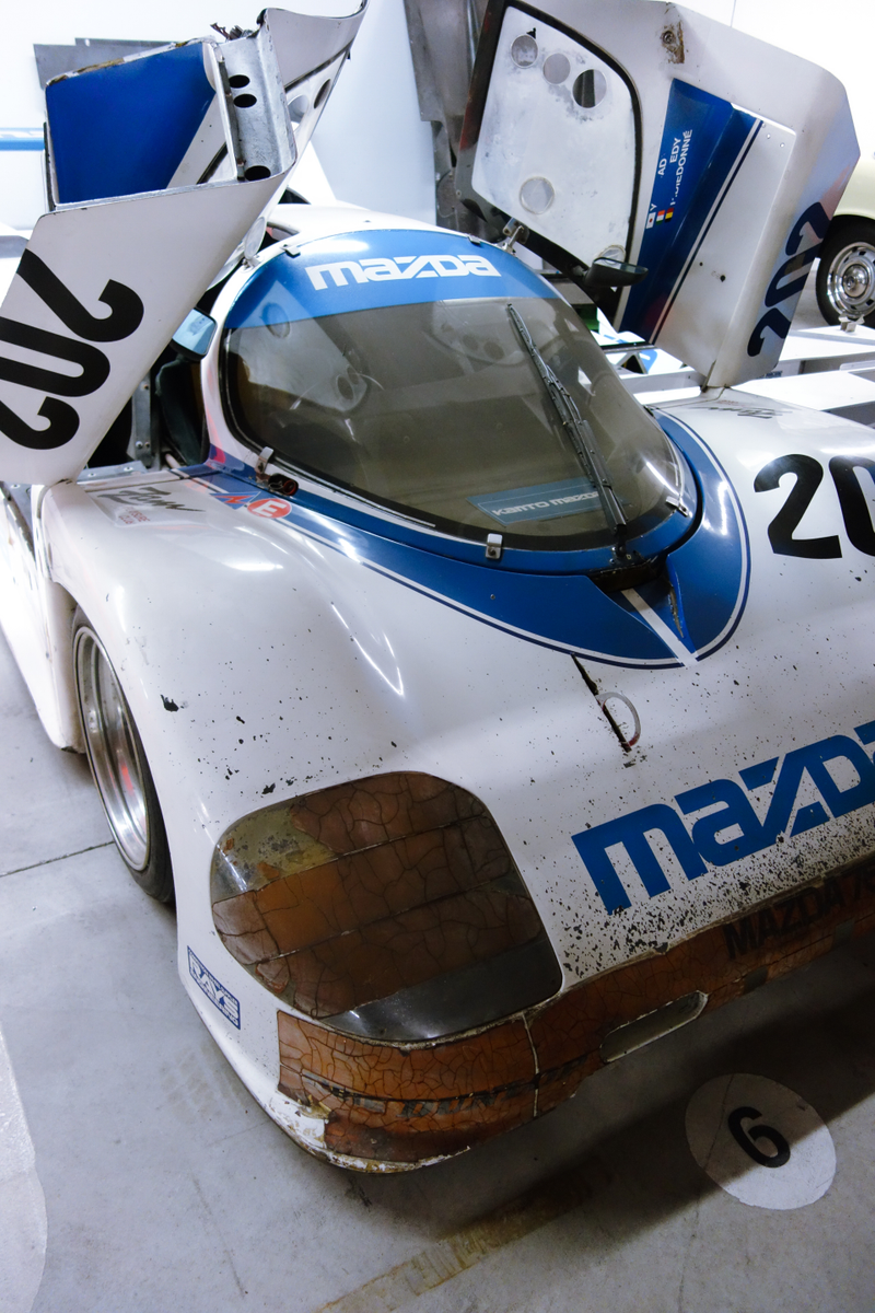 And here’s a yet earlier mid-80s 757B, itself a good step bigger than the littler prototypes Mazda ran before it.